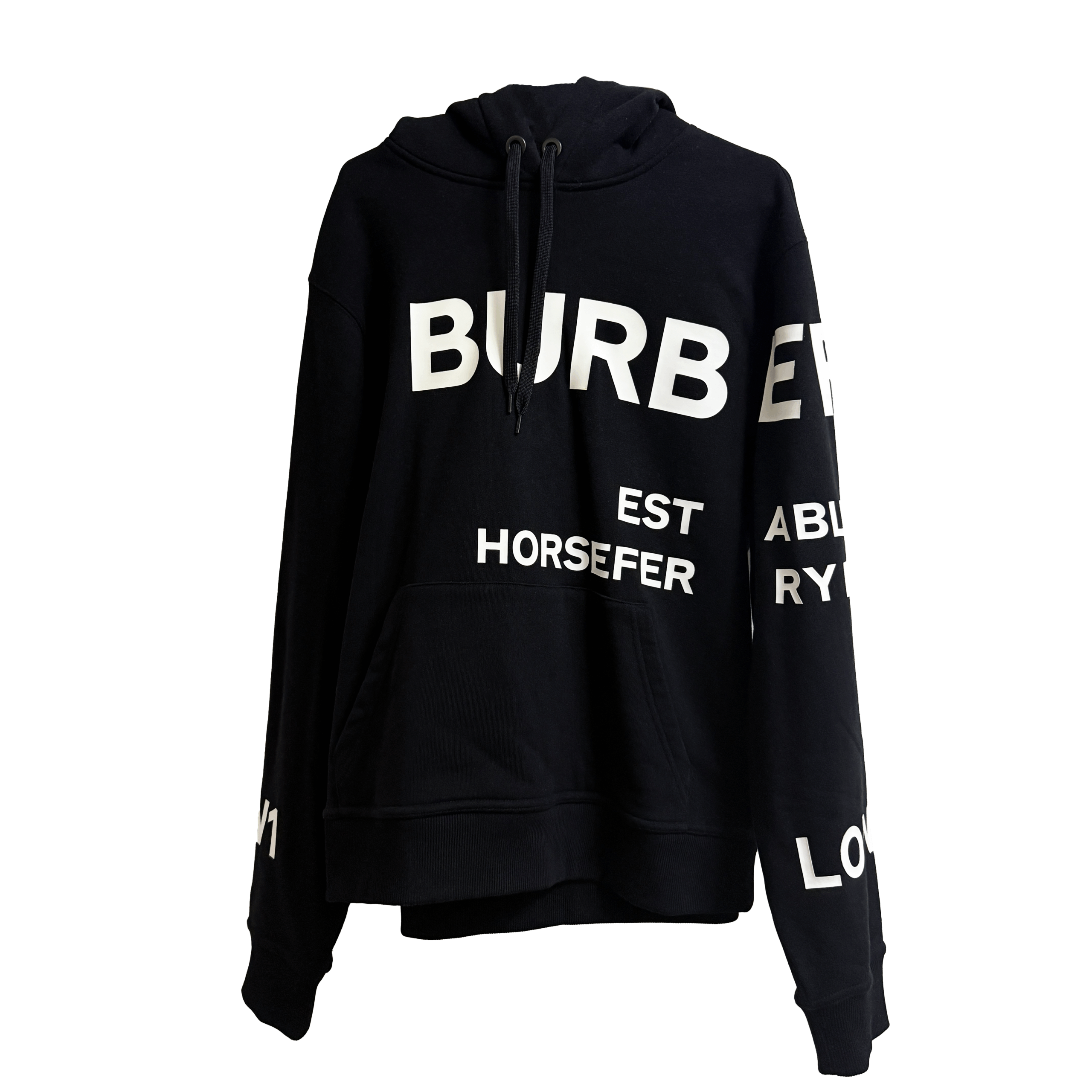 バーバリー ホースフェリープリントスウェットプルオーバー 黒