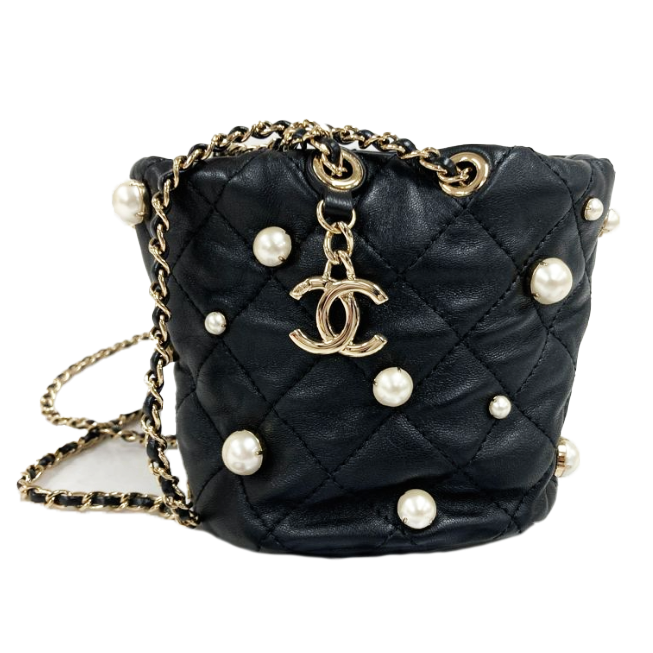 シャネル マトラッセ パール ココマーク Wチェーンショルダー ミニ  