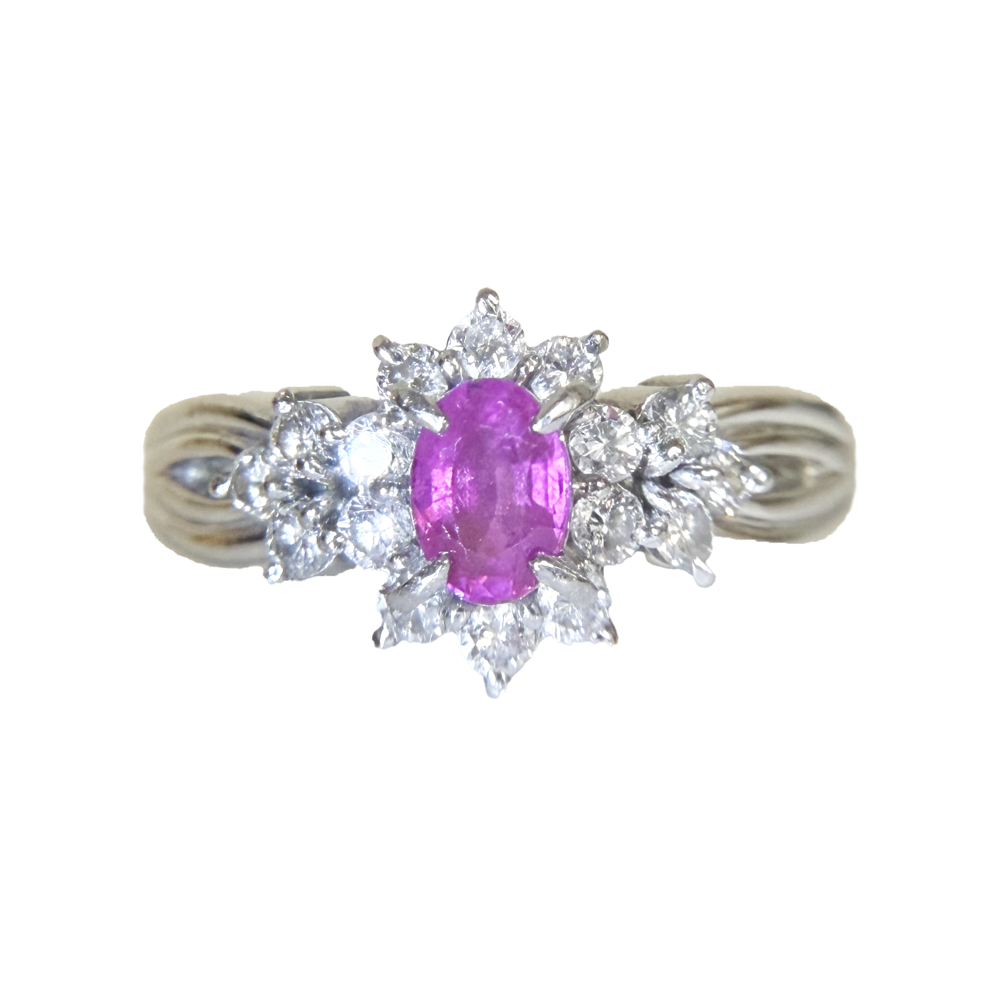 リング Pt900 ダイヤモンド/ルビー