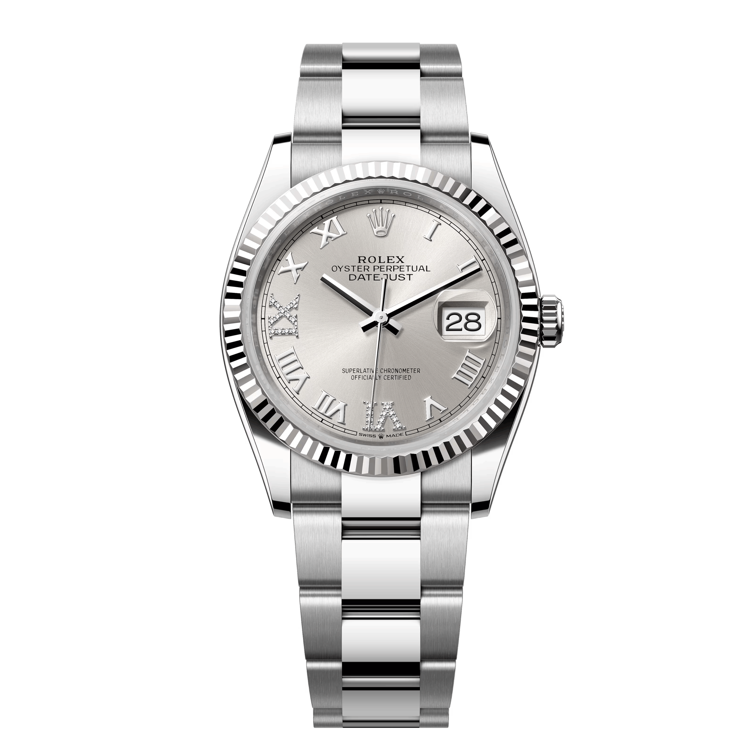 ロレックス デイトジャスト36 シルバーダイヤモンド 126234