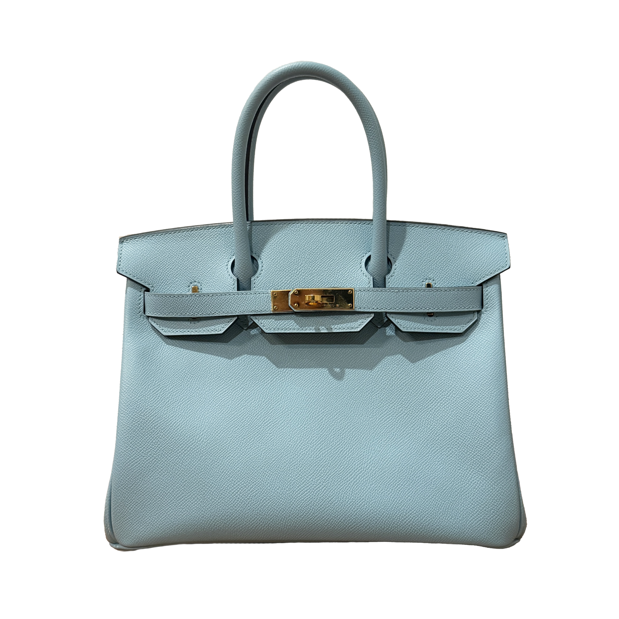 エルメス　バーキン30　ブルーアートル　エプソン　内縫い　G金具