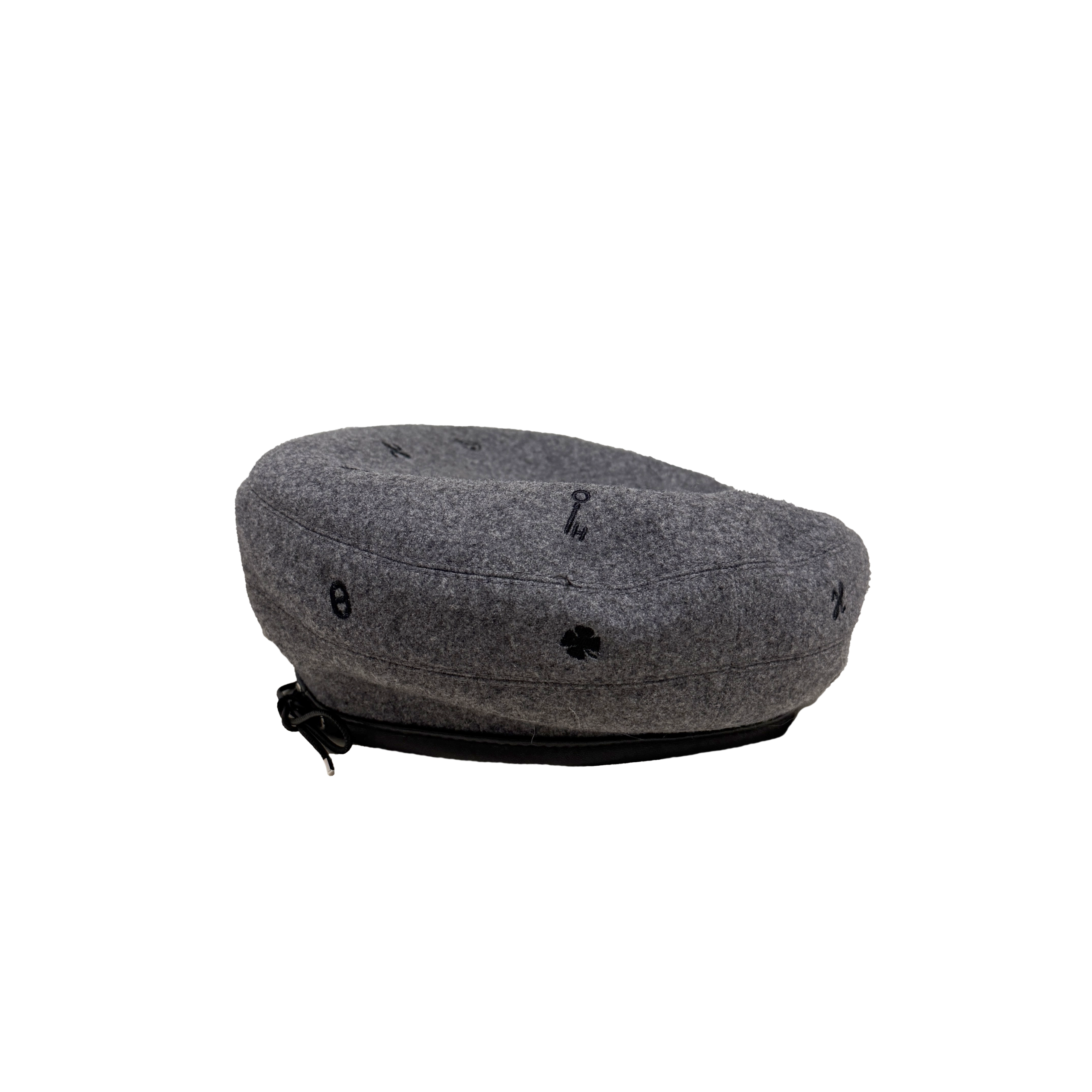 エルメス　ベレー帽　サントノーレ　カシミヤ　グレー