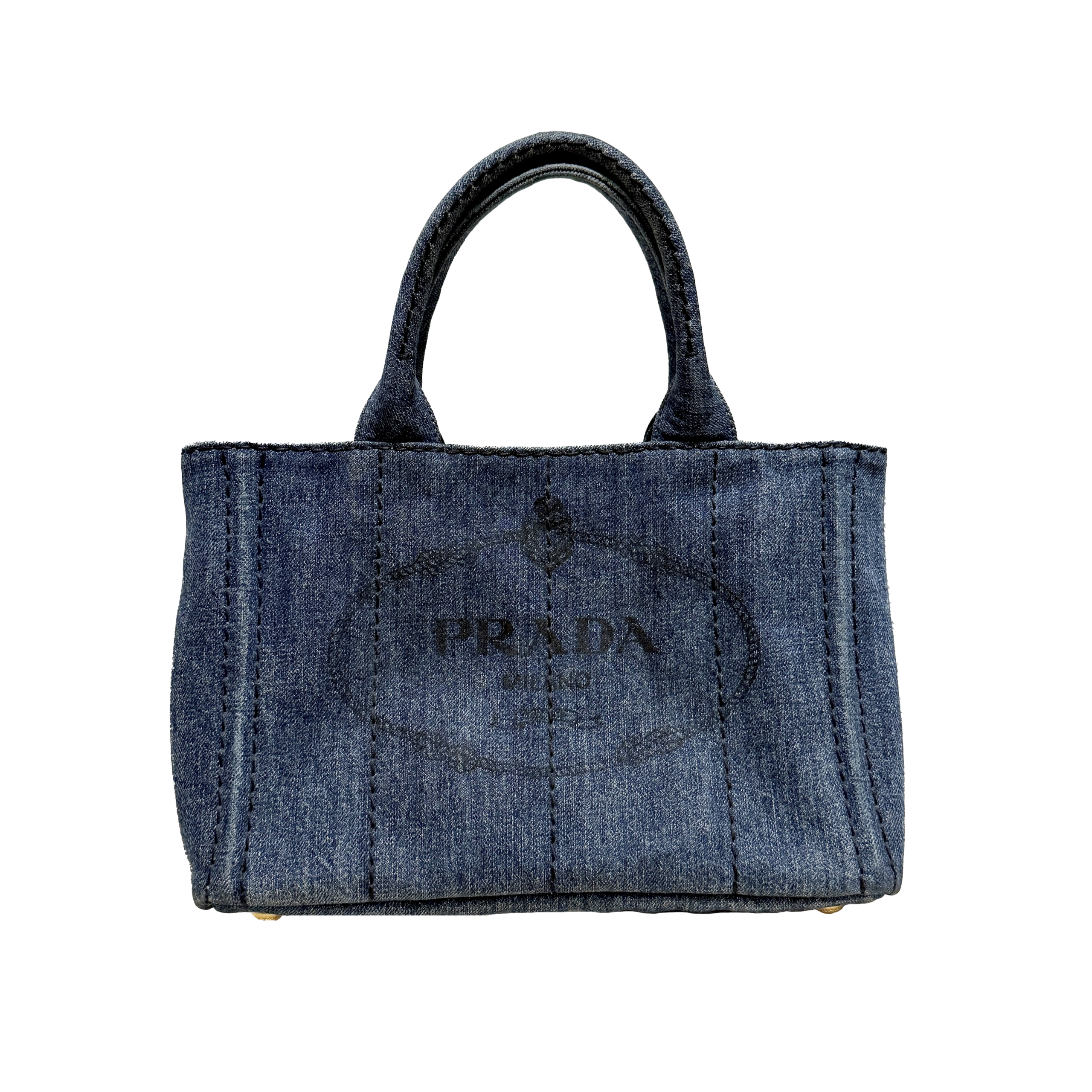プラダ カナパ 2WAYショルダートートバッグ デニム | ブランド品買取 