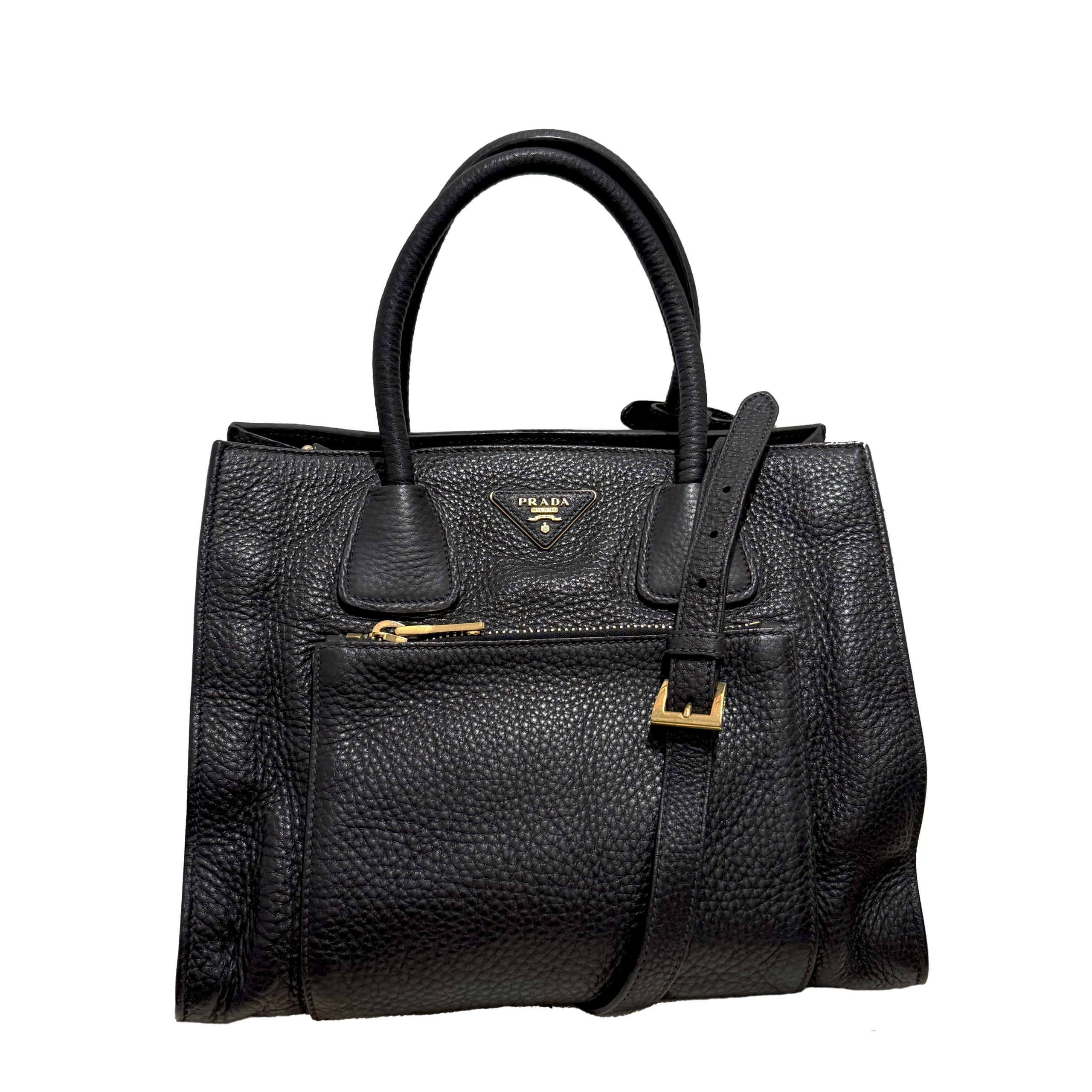 プラダ　ショルダートートバッグ　レザー　黒　BN2626
